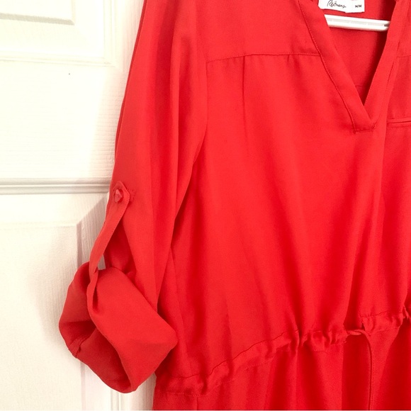 REITMANS Red Drawstring Dress Women’s Size Medium - Picture 3 of 6